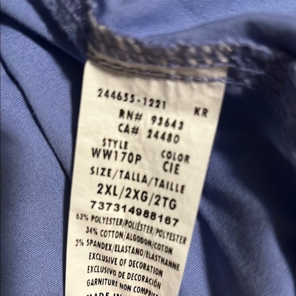 Cherokee Ceil Blue Scrub Pants - Picture 2 of 4